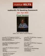 کتاب مکار ایلتس اسپیکینگ Makkar IELTS Speaking Guesswork Jan - Apr 2022 Final Version