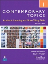کتاب کانتمپوراری تاپیک Contemporary Topics 1 3th academic listening and note taking skills