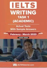 کتاب آیلتس رایتینگ تسک 1 اکچوال IELTS Writing Task 1 Actual Tests February March 2023