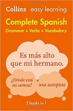 کتاب زبان کالینز کامپلیت اسپنیش Complete Spanish Grammar Verbs Vocabulary 3 Books in 1 Collins Easy Learning